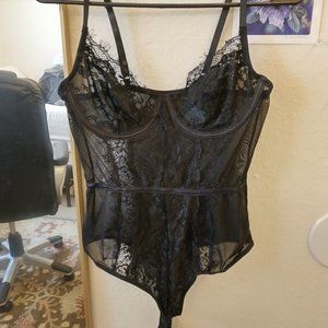 Fashion Nova Eyelash Lace Teddy Bodysuit